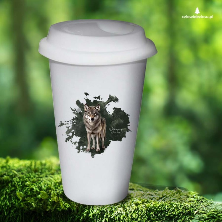 Wilk szary - Canis lupus - prezent dla przyrodnika - Tumbler