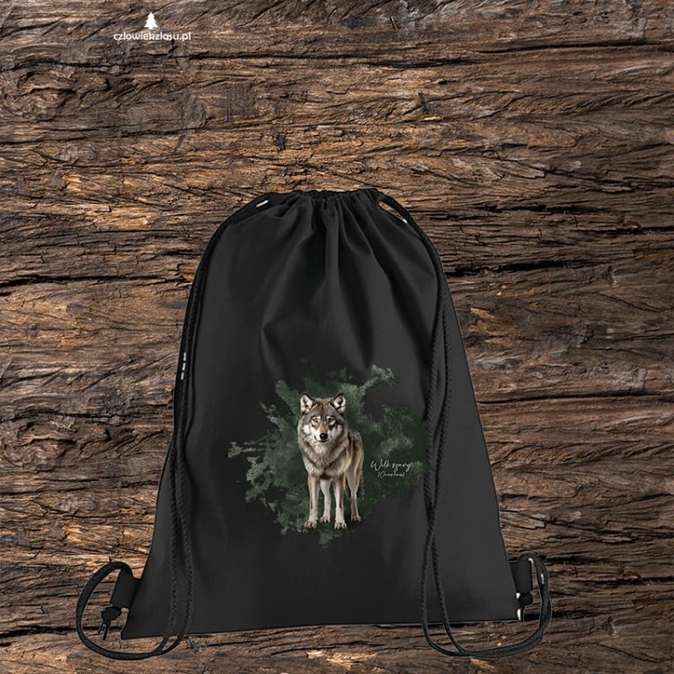 Wilk szary - Canis lupus - prezent dla przyrodnika - Worek-Plecak