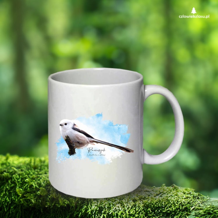 Raniuszek - Aegithalos caudatus - Prezent dla ornitologa - Prezent dla przyrodnika - Kubek ceramiczny
