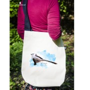 Raniuszek - Aegithalos caudatus - Prezent dla ornitologa - Prezent dla przyrodnika - Torba na ramię