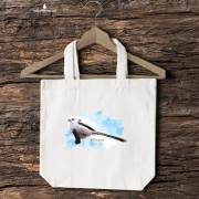 Raniuszek - Aegithalos caudatus - Prezent dla ornitologa - Prezent dla przyrodnika - Torba 2 ucha