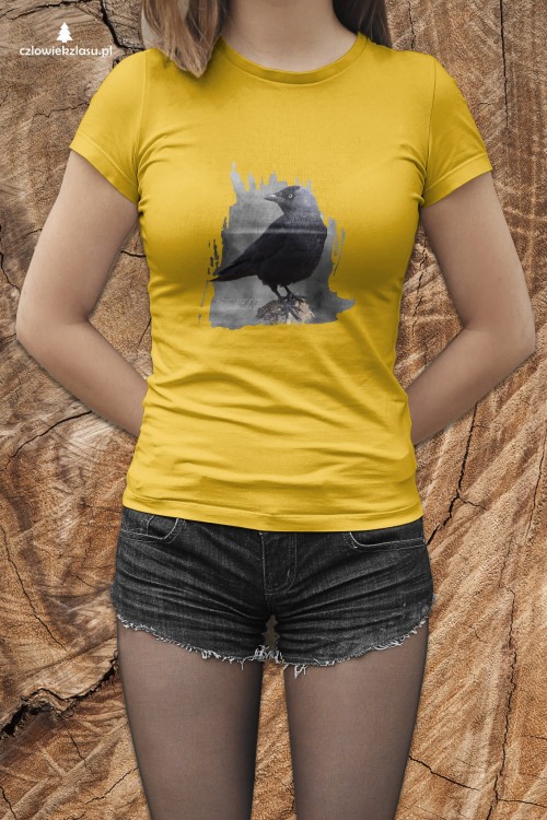 Kawka - Corvus monedula - Kawka zwyczajna - prezent dla ornitologa - Koszulka