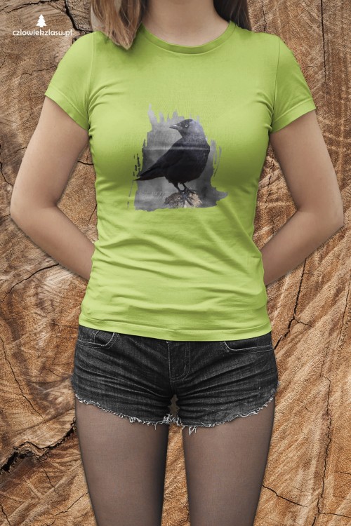 Kawka - Corvus monedula - Kawka zwyczajna - prezent dla ornitologa - Koszulka