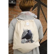 Kawka - Corvus monedula - Kawka zwyczajna - prezent dla ornitologa - Worek-Plecak