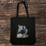 Kawka - Corvus monedula - Kawka zwyczajna - prezent dla ornitologa - Torba 2 ucha