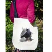 Kawka - Corvus monedula - Kawka zwyczajna - prezent dla ornitologa - Torba na ramię