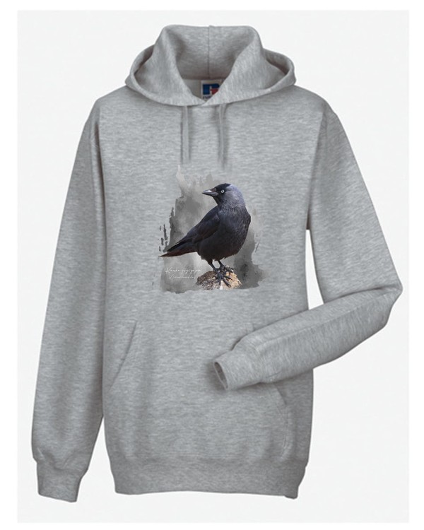 Kawka - Corvus monedula - Kawka zwyczajna - prezent dla ornitologa - Bluza