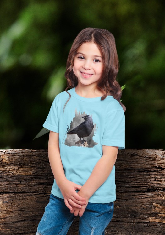 Kawka - Corvus monedula - Kawka zwyczajna - prezent dla ornitologa - Koszulka dziecięca