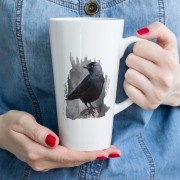 Kawka - Corvus monedula - Kawka zwyczajna - prezent dla ornitologa - Kubek latte
