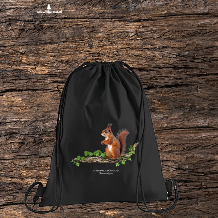Wiewiórka pospolita - Sciurus vulgaris - Wiewiórka - Prezent dla przyrodnika - Prezent dla przyrodniczki - Worek-Plecak