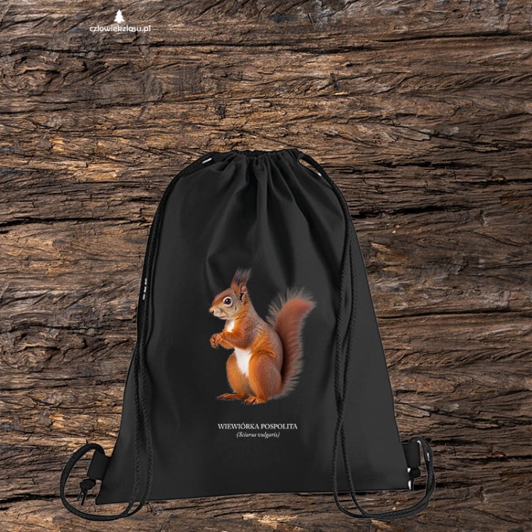 Wiewiórka pospolita - Sciurus vulgaris - Wiewiórka - Prezent dla przyrodnika - Prezent dla przyrodniczki - Worek-Plecak