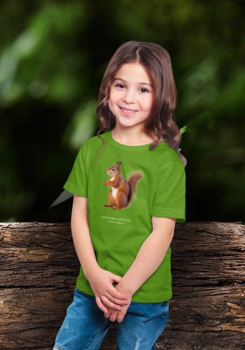 Wiewiórka pospolita - Sciurus vulgaris - Wiewiórka - Prezent dla przyrodnika - Prezent dla przyrodniczki - Koszulka dziecięca