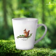 Wiewiórka pospolita - Sciurus vulgaris - Wiewiórka - Prezent dla przyrodnika - Prezent dla przyrodniczki - Kubek latte