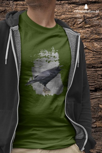 Kruk - Corvus corax - Prezent dla ornitologa - Prezent dla przyrodnika - Koszulka
