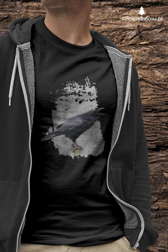 Kruk - Corvus corax - Prezent dla ornitologa - Prezent dla przyrodnika - Koszulka