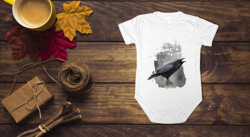 Kruk - Corvus corax - Prezent dla ornitologa - Prezent dla przyrodnika - Body - Bodziak