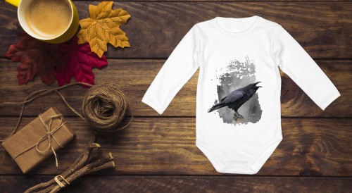 Kruk - Corvus corax - Prezent dla ornitologa - Prezent dla przyrodnika - Body - Bodziak