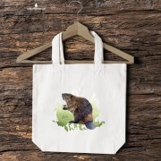 Bóbr europejski - Castor fiber - Prezent dla przyrodnika - Prezent dla przyrodniczki - Torba 2 ucha