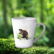 Bóbr europejski - Castor fiber - Prezent dla przyrodnika - Prezent dla przyrodniczki - Kubek latte