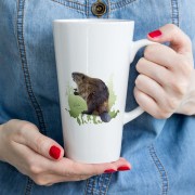Bóbr europejski - Castor fiber - Prezent dla przyrodnika - Prezent dla przyrodniczki - Kubek latte
