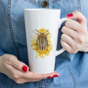 Stonka ziemniaczana - Leptinotarsa decemlineata - Prezent dla entomologa - Prezent dla przyrodnika - Kubek latte