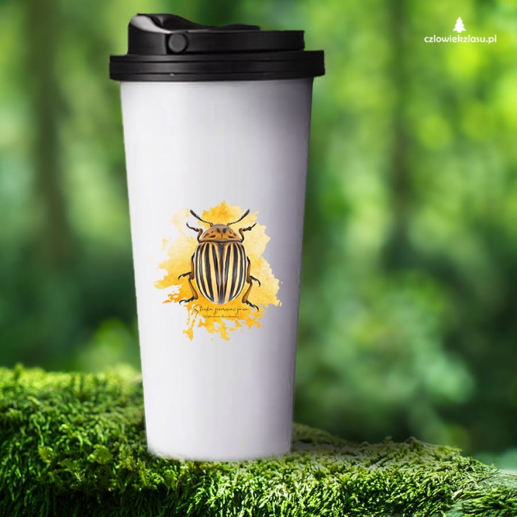 Stonka ziemniaczana - Leptinotarsa decemlineata - Prezent dla entomologa - Prezent dla przyrodnika - Kubek termiczny