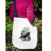 Kruk - Corvus corax - Prezent dla ornitologa - Prezent dla przyrodnika - Torba na ramię