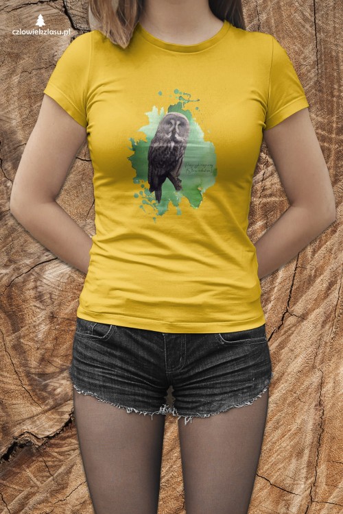 Puszczyk Mszarny - Strix nebulosa - Prezent dla ornitologa - Prezent dla przyrodnika - Koszulka