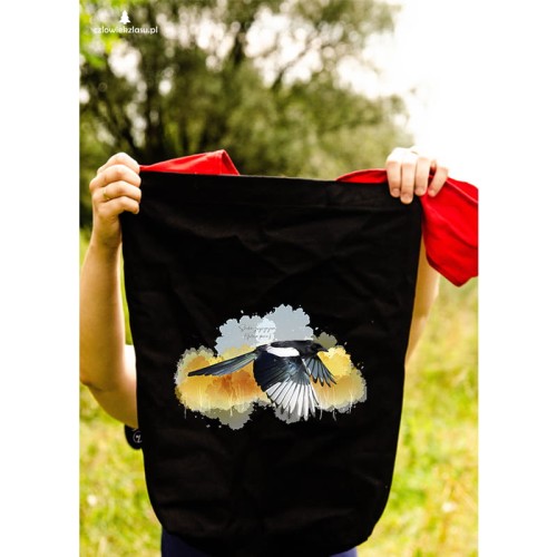 Sroka pospolita - Pica pica - Prezent dla ornitologa - Prezent dla przyrodnika - Torba na ramię