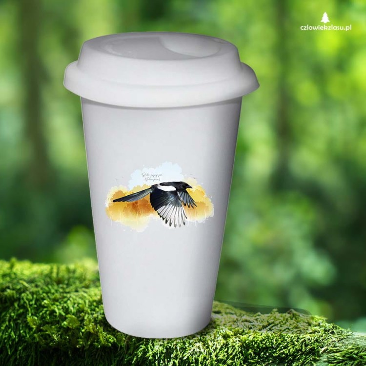Sroka pospolita - Pica pica - Prezent dla ornitologa - Prezent dla przyrodnika - Tumbler