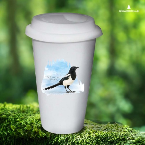 Sroka pospolita - Pica pica - Prezent dla ornitologa - Prezent dla przyrodnika - Sroka #2 - Tumbler
