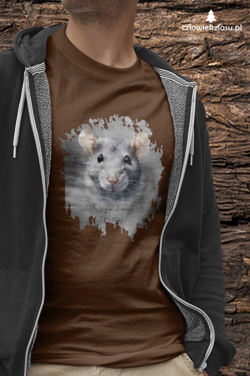 Szczur głowa - Rattus - Szczur - Prezent dla hodowcy szczurów – Koszulka ze szczurem - Człowiek z lasu