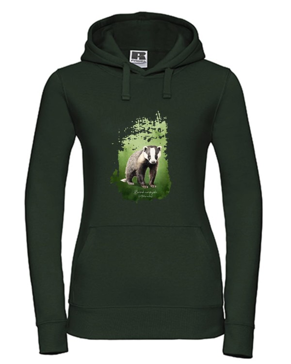 Borsuk europejski, Meles meles, Prezent dla przyrodnika, Bluza z borsukiem, Bluza dla przyrodnika, Borsuk, Prezent dla zoologa, Prezent dla miłośnika przyrody, Zwierzęta Polski, Człowiek z lasu