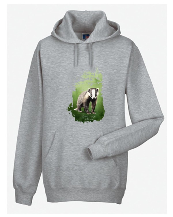 Borsuk europejski, Meles meles, Prezent dla przyrodnika, Bluza z borsukiem, Bluza dla przyrodnika, Borsuk, Prezent dla zoologa, Prezent dla miłośnika przyrody, Zwierzęta Polski, Człowiek z lasu