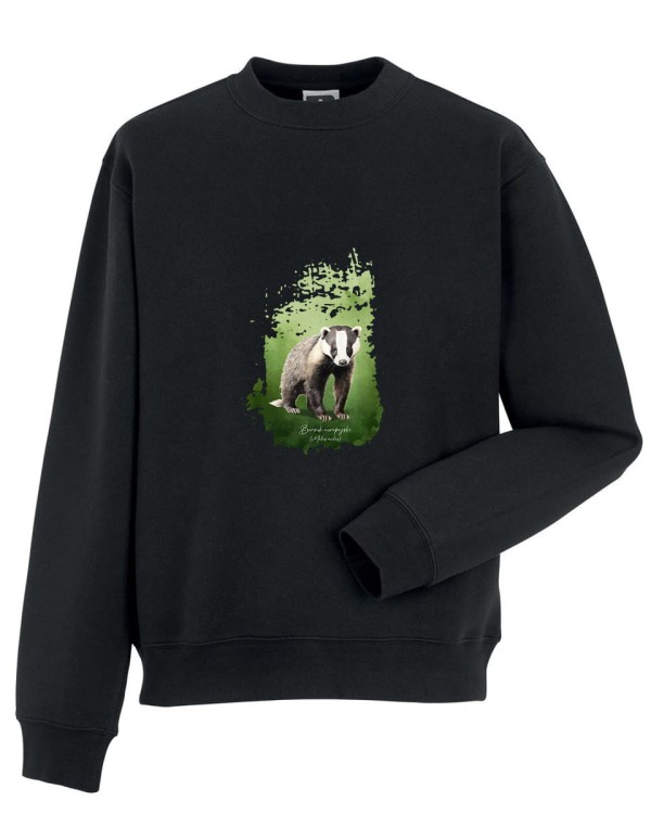 Borsuk europejski, Meles meles, Prezent dla przyrodnika, Bluza z borsukiem, Bluza dla przyrodnika, Borsuk, Prezent dla zoologa, Prezent dla miłośnika przyrody, Zwierzęta Polski, Człowiek z lasu