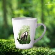 Borsuk europejski, Meles meles, Prezent dla przyrodnika, Kubek z borsukiem, Kubek ceramiczny z borsukiem, Prezent dla zoologa, Polskie zwierzęta, ssaki Polski, Człowiek z lasu