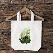 Borsuk europejski - Meles meles - Prezent dla przyrodnika - Torba z borsukiem - Torba 2 ucha