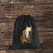 Dzięcioł duży - Dendrocopos major - Prezent dla ornitologa - Worek-Plecak