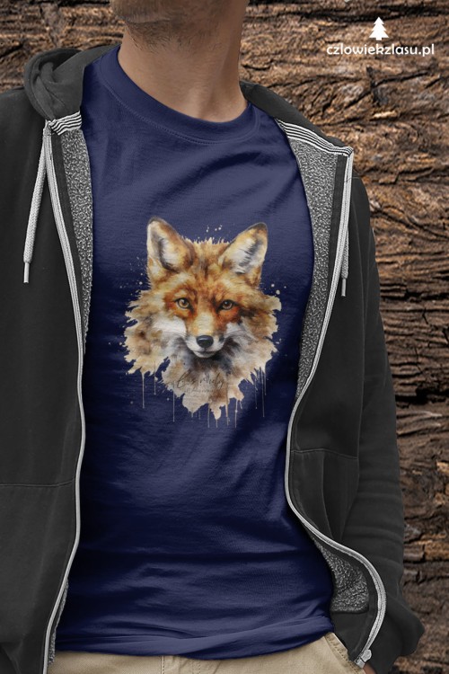Głowa lisa - Lis rudy - Lis pospolity - Vulpes vulpes - Koszulka