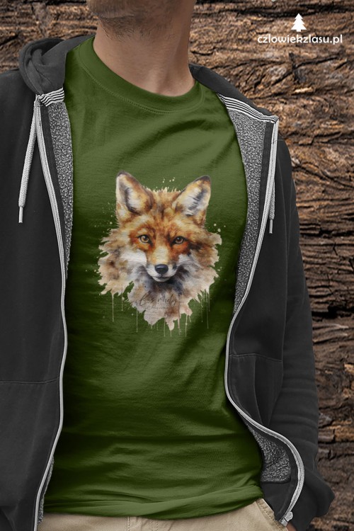 Głowa lisa - Lis rudy - Lis pospolity - Vulpes vulpes - Koszulka