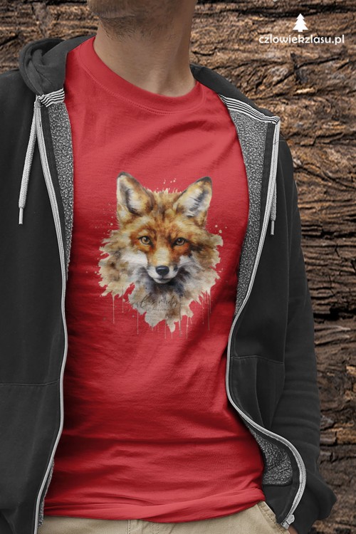 Głowa lisa - Lis rudy - Lis pospolity - Vulpes vulpes - Koszulka