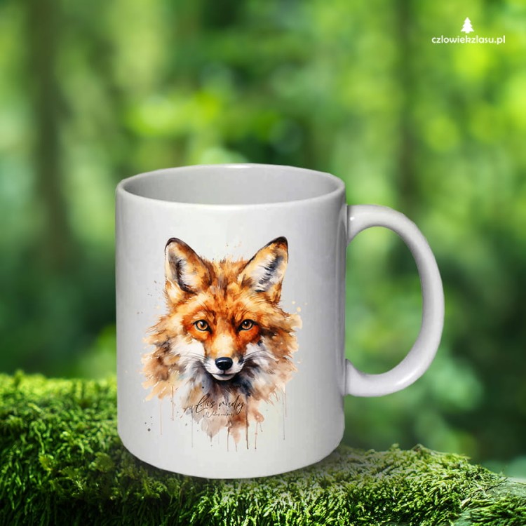 Głowa lisa - Lis rudy - Lis pospolity - Vulpes vulpes - Kubek ceramiczny