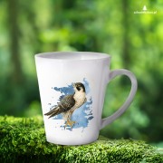 Sokół wędrowny - Falco peregrinus - Prezent dla ornitologa - Prezent dla sokolnika - Kubek latte
