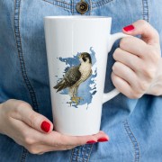 Sokół wędrowny - Falco peregrinus - Prezent dla ornitologa - Prezent dla sokolnika - Kubek latte