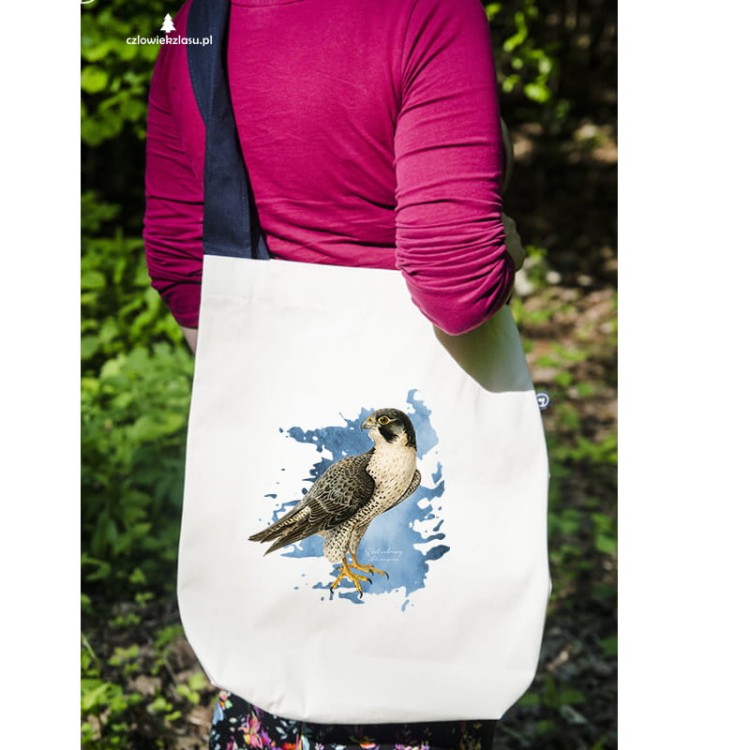 Sokół wędrowny - Falco peregrinus - Prezent dla ornitologa - Prezent dla sokolnika - Torba na ramię