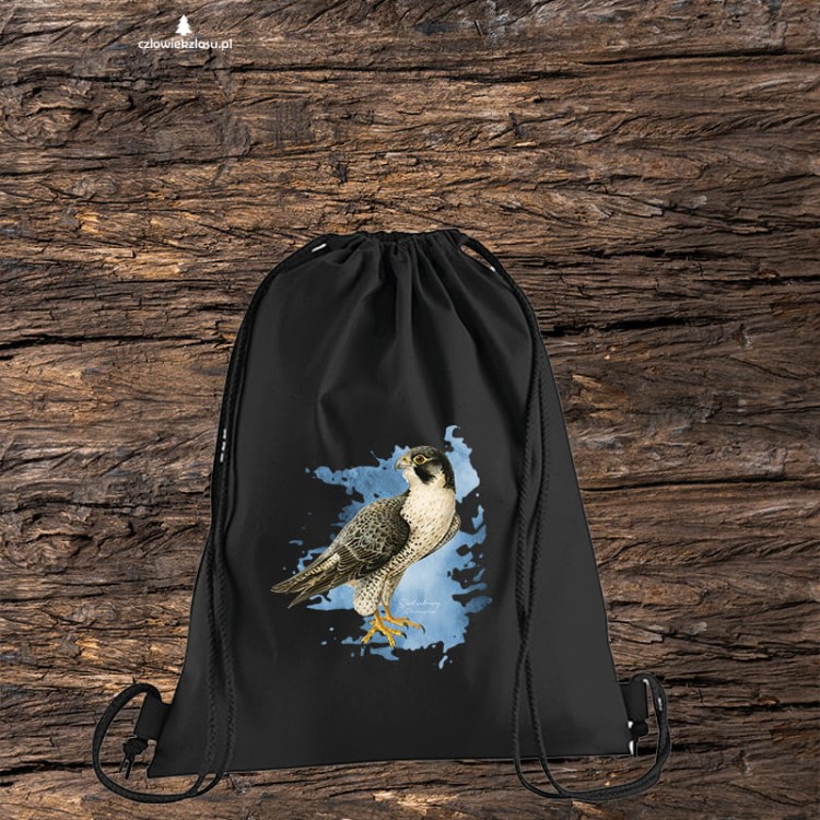Sokół wędrowny - Falco peregrinus - Prezent dla ornitologa - Prezent dla sokolnika - Worek-Plecak