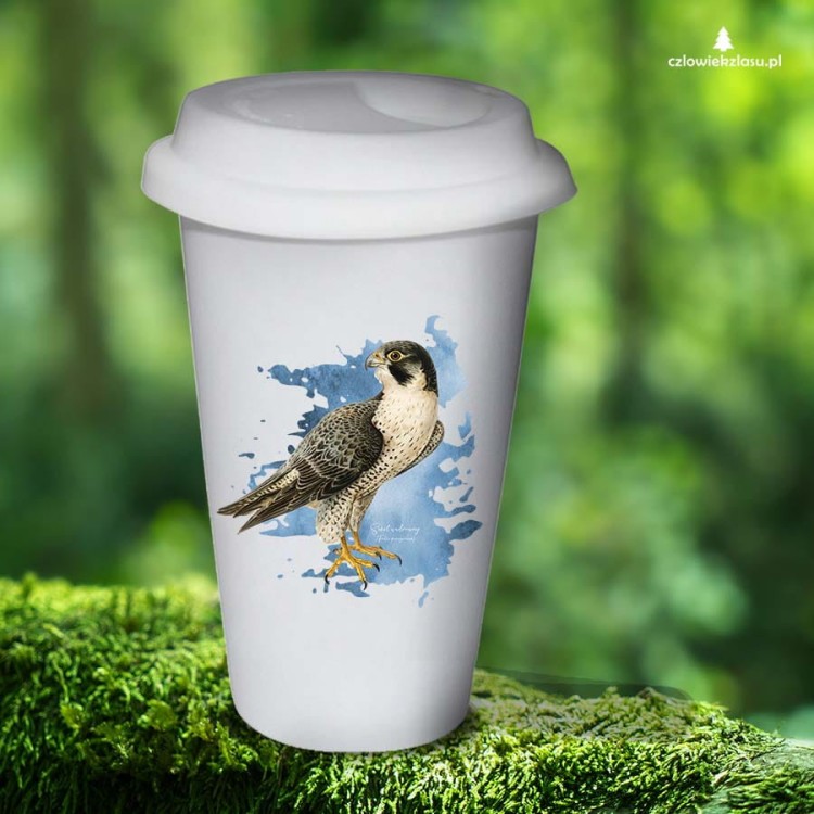 Sokół wędrowny - Falco peregrinus - Prezent dla ornitologa - Prezent dla sokolnika - Tumbler