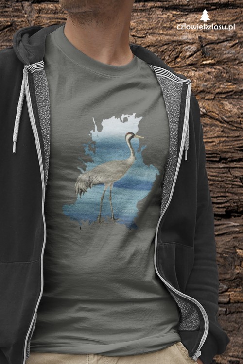 Żuraw zwyczajny - Żuraw - Grus grus - prezent dla ornitologa - Prezent dla przyrodnika - Koszulka