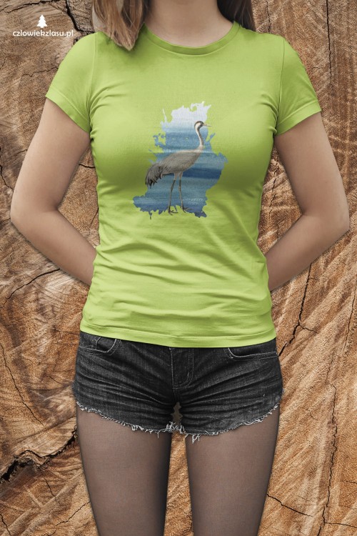 Żuraw zwyczajny - Żuraw - Grus grus - prezent dla ornitologa - Prezent dla przyrodnika - Koszulka