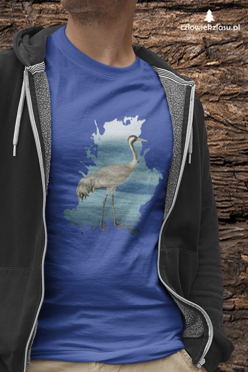 Żuraw zwyczajny - Żuraw - Grus grus - prezent dla ornitologa - Prezent dla przyrodnika - Koszulka